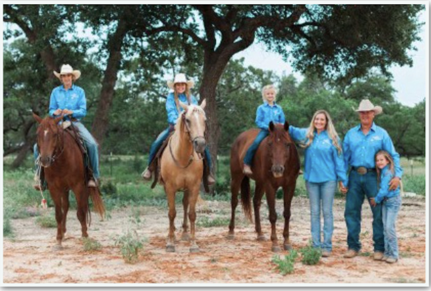 Oliver family at Hollow Tree Ranch